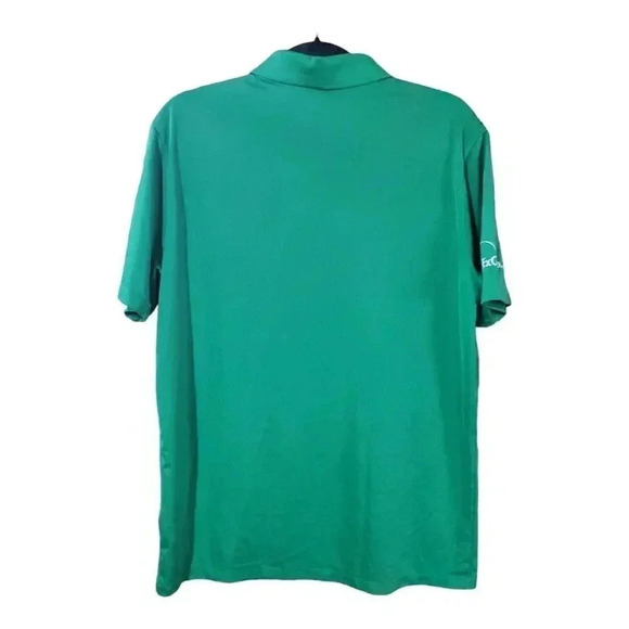 Nike Mens Size L Polo Shirt Green Logo Standard  Fit Dri-Fit Golf Sportwear - Picture 2 of 9